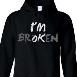 Mannen Hoodies Sweatshirts Ik ben Ok Ik ben Gebroken Onzichtbare Ziekte Unisex Pullover Hoodie Sweatshirt x0720