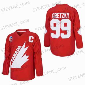 Heren Hoodies Sweatshirts IJshockey Jersey Canada 99 Wayne Gretzky Naaien Borduren Outdoor Sportswear Jerseys C-mark Rood 1991 Nationaal team 2023 Nieuw T240326