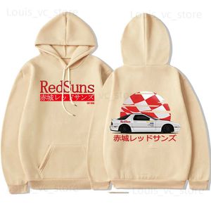 Heren Hoodies Sweatshirts Initiële D Drift Akagi Redsuns Hoodie Japanse anime Ae86 Men Women Women Fashion Hoodies Streetwear Sweatshirts JDM Automobile Cultuur T231221