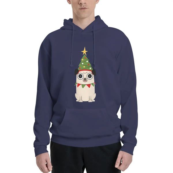 Sweats à capuche pour hommes Sweatshirts C'est Noël pour l'amour de Pug Pull à capuche graphique t-shirts hommes streetwear hommes sweats à capuche de créateur 231205