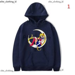 Sweats à capuche masculine Sweatshirts Japon Anime S-Sailier Moon Imprimé à capuche Sweat Unisexe Sweat à capuche Pullover Fan Outdoor Belle Girl Warrior Print 715