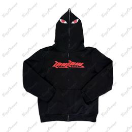 Heren Hoodies Sweatshirts Japanse anime -karakterpatroon Hoodie schrijven wieloog tiener jumper y2k kleding animebape sweatshirt mannen trapstar hoodie 230301