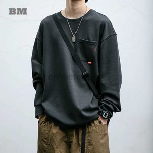 Sweats à capuche pour hommes Sweatshirts Japonais Streetwear Crewneck Sweat Hommes Vêtements Harajuku Casual Pull Printemps Automne Coréen Lâche Mince À Manches Longues Mâle
