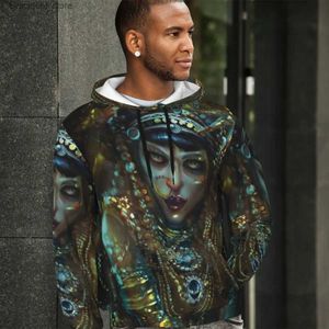 Sweats à capuche pour hommes Sweatshirts Jibaro Peinture à l'huile Streetwear Sweats à capuche Printemps Love Death Robots Chemise à capuche classique Hommes drôle basique surdimensionné pull à capuche L240315