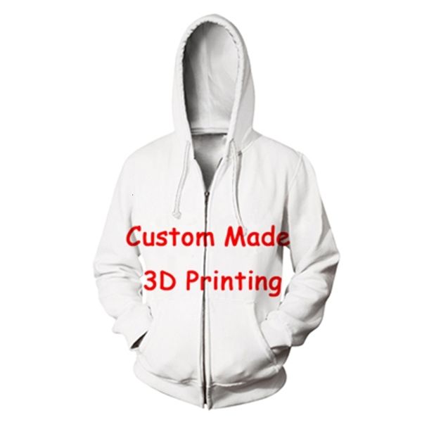Sudaderas con capucha para hombre Jumeast Brand Hombres Mujeres Sudaderas con cremallera impresas en 3D Crea tu propio diseño de cliente AnimePoStar DIY You Want 230720
