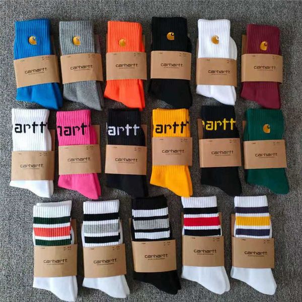 Sweats à capuche pour hommes Sweatshirts Kahart Kahartt marque de mode pour hommes et femmes serviette bas étiquette dorée broderie simple lettre skateboard chaussettes de sport