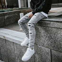 Heren Hoodies Sweatshirts Kakan Skinny Jeans met gatenpatch in Europa en Amerika K016 MGDD38 231025