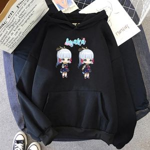 Hoodies voor heren Sweatshirts Kamisato Ayaka Genshin Impact Grafisch bedrukt Heren Dames Hoodie Harajuku Lange mouw Cartoon Pullover Sweatshirts Street chic Tops 230914