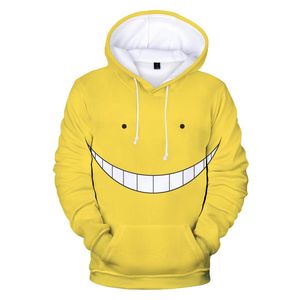 Sudaderas con capucha para hombre Kawaii Assassination Classroom Koro Sensei 3D Hoodie Boy/Girls Cute Pullover Anime Kids Children