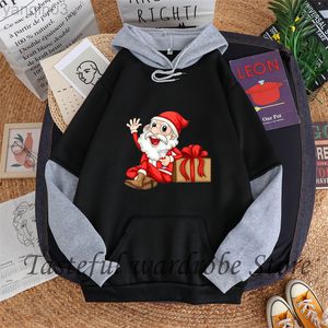 Heren Hoodies Sweatshirts Kawaii Sweatshirt Women 2021 Kerstcartoon Elks Gedrukte trui Tops Losse schattige sweatshirts oversized hoodie unisex Hoody L220901