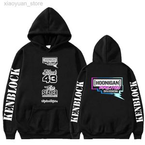 Sweats à capuche pour hommes Ken Block 43 Hoodie Graphic Letter Imprimé Aesthic Gothic Men Women Sweat-shirt surdimensionné surdimensionné Tops Fashion Streetwear M230408