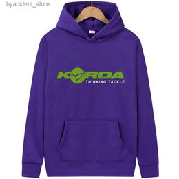 Heren Hoodies Sweatshirts Korda Geïnspireerd Eerbetoon Hengelsport Vissen Vis Karper Hoodie Heren Sweatshirts Met Capuchon Outdoor Casual Trui Paar Kleding Tops S-3XL L240315