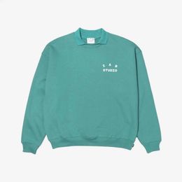 Sweat-shirt à capuche pour hommes, coréen IAB STUDIO, unisexe, vert menthe, col Polo, sport, décontracté, ample, surdimensionné, 230904