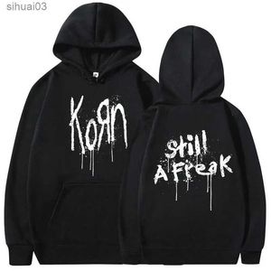 Heren Hoodies Sweatshirts Korn Muziek Concert Rock Band World Tour Hoodie Heren Vintage Metal Gothic Extra groot Sweatshirt Punk Hip Hop Hoodie StraatkledingL2403