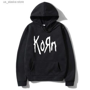 Heren Hoodies Sweatshirts Korn Rock Band Brief Hoodie Mannen Vrouwen Hip Hop Harajuku Hoodies Katoen High Street Sweatshirt Herfst Winter Unisex Sweatshirts T230731