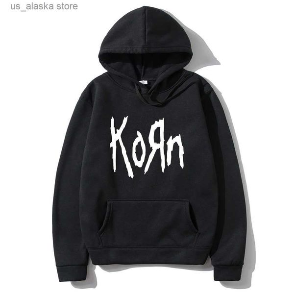 Sudaderas con capucha de los hombres Sudaderas Korn Rock Band Carta Sudadera con capucha Hombres Mujeres Hip Hop Harajuku Sudaderas con capucha Algodón High Street Sudadera Otoño Invierno Sudaderas unisex T230731