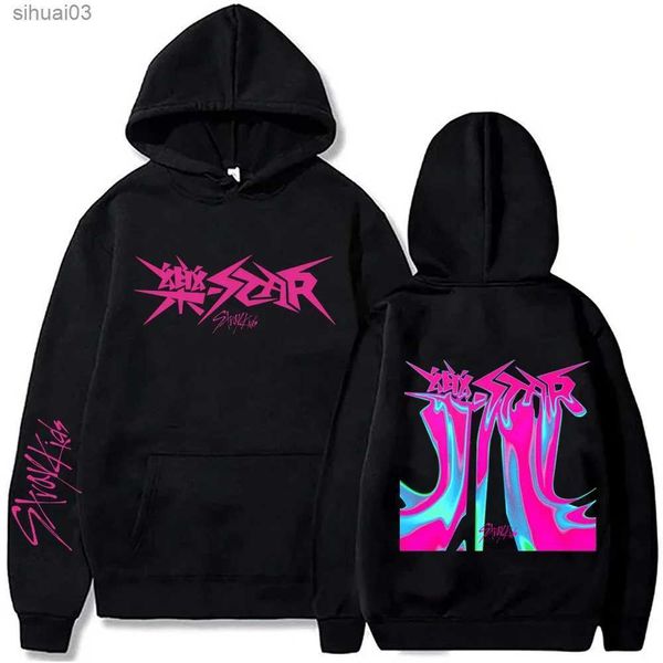 Sweats à capuche pour hommes Kpop Street Enfants Rock Star Sweat à capuche Straykids Rock Star Album Sweat à capuche Femme Mode Sweat à capuche Fan GiftL2403