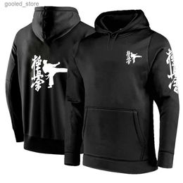 Heren Hoodies Sweatshirts Kyokushin Karate Afdrukken Mode 2023 Nieuwe Heren Lente En Herfst Effen Kleur Hoodies Harajuku Casual Sweatshirt Trui tops Q231023