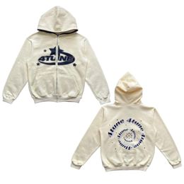 Heren Hoodies Sweatshirts Letter 4 Tune Star Girl Boy Autumn Winter Dikke Zipper Jacket Topjas vrouwen grappige fly zipper reflecterende strip y2k hoodie 230812