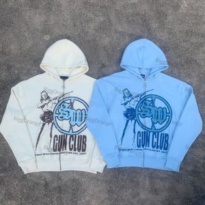 Sweats à capuche pour hommes Sweats Lettre Imprimer Mode Anime Sweat à capuche à manches longues Zip Sweat Streetwear Y2k Top Hommes et Femmes Veste Harajuku Sweat à capuche 230314