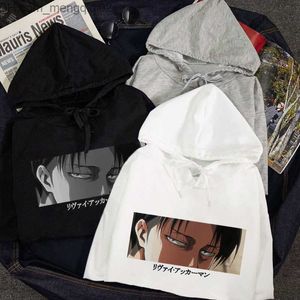 Heren Hoodies Sweatshirts Levi Ackerman Anime Vintage Attack Titan Japanse straatkleding Hoodie Heren Casual Unisex Comics Shingeki No Kyojin Sweatshirt Z230818