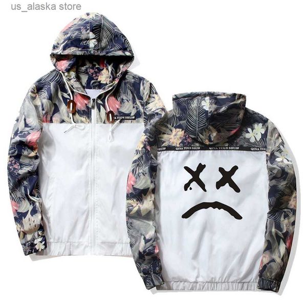 Sudaderas con capucha para hombre Sudaderas Lil Peep Estampado triste Chaquetas con capucha Rompevientos Chaquetas para hombre Abrigos Sudadera Hombre Hip Hop Cremallera Chaqueta ligera Ropa de bombardero T230731