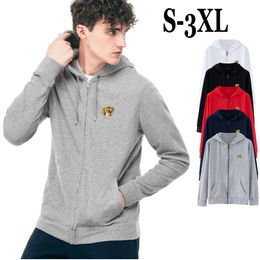 Heren Hoodies Sweatshirts lange mouw Zipper trui Luipard Tiger Kop Casual Ademend comfortabel stretch cotton fit stijl top mannelijke maat S-3XL GG518