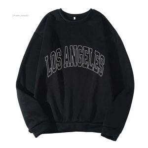 Sweats à capuche pour hommes Sweatshirts Los Angeles Sweat-shirt à manches longues pour hommes Top Lettre graphique imprimé col rond Sweat-shirt épais pour hommes Oversize Vintage ClothingL231113