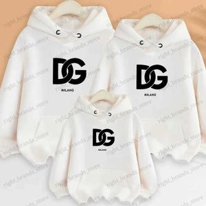 Heren Hoodies Sweatshirts Luxe Merk Familie Hoodie Sweatshirts Herfst Winter Katoen Fleece Trui Kinderen Baby Meisje Jongens Kind Peuter Baby kleding Gift T240122