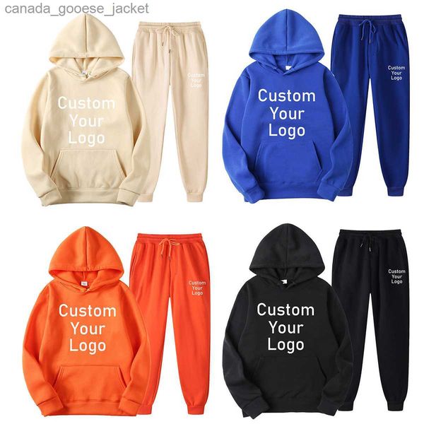 Sudaderas con capucha para hombre Sudaderas Haga su diseño Texto Sudaderas con capucha personalizadas Conjuntos Hombres Mujeres Impreso Diseño original Regalos de alta calidad Sudaderas y pantalones de chándalL230920