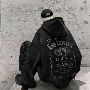 Sweats à capuche pour hommes Sweatshirts Vêtements pour hommes Sweat à capuche pour hommes À capuche Esthétique Hip Hop Noir Lâche Luxe Nouveau dans Cheap Emo Streetwear Haute Qualité S 24328