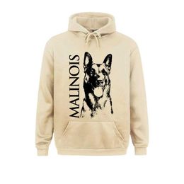 Sweats à capuche masculine Sweatshirts Malinois Dog à sweat à sweat Animal Imprimé pour hommes Street Sweet Sweet Sports Sports Shirt Hlipt Sportswear Clothing Q240506