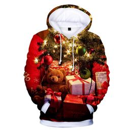 Heren Hoodies Sweatshirts Marry Christmas Mannen Vrouwen 3D Jongen/Meisje Hoodie Mens Polluver Hoody Groen Des Kids All-Men's