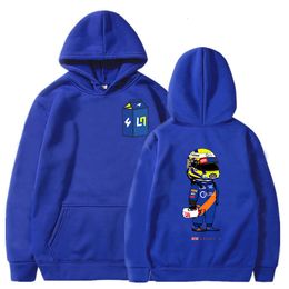 Sweats à capuche pour hommes Sweatshirts McLaren Team Racing Fans Sweat à capuche Dessin animé Formule Un R Lando Norris Hommes Femmes Survêtement Surdimensionné Manches Longues 230306