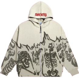 Sweats à capuche masculine Sweatshirts Men Anime Skull Femmes