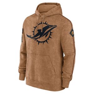 Sweat-shirt à capuche pour hommes, marron, miami, dauphins, salut au Club de Service, 2023