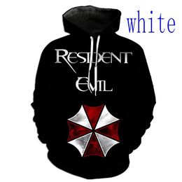 Sudaderas con capucha para hombre, sudaderas informales con capucha U-Umbrella Corporation Biohazard, sudaderas con capucha con estampado 3D de R-Resident Evil para hombre