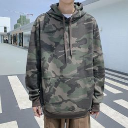 Sweats à capuche pour hommes Sweatshirts Hommes Mode Camouflage Armée Vert 2023 Style Tactique À Manches Longues Sweat À Capuche Harajuku StreetwearMen's