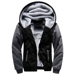 Hommes Hoodies Sweats Hommes Hoodies Hiver Épais Chaud Polaire Fermeture Éclair Hommes Hoodies Manteau Sportwear Mâle Streetwear Hoodies Sweats Hommes 4XL 5XL 230303