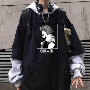 Sweats à capuche pour hommes Sweatshirts Hommes My Hero Academia Shinso Hitoshi Manga Pulls Harajuku Sweat à capuche Streetwear Tops G221008