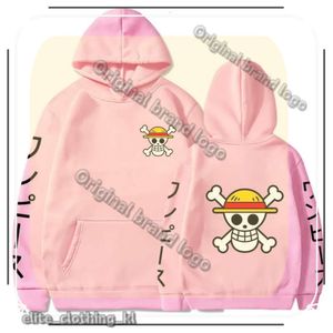 Sweats à capuche masculine Swetshirts Men's Anime One Piece Luffy Fleece Sweat à capuche Spring and Automne Manga Boy Girl Girl Clothes's Rowe 929
