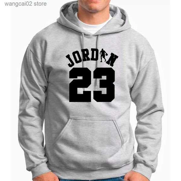 Sudaderas con capucha para hombre Sudaderas con capucha de baloncesto de Hip Hop para hombre 23 Sudaderas con capucha estampadas para hombre Ropa deportiva Ropa de calle negra Sudadera con capucha Tops T231019