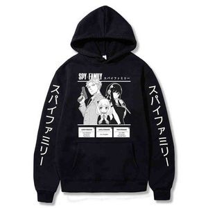 Sweats à capuche pour hommes Sweatshirts Sweats à capuche pour hommes Japon Anime Spy X Family Sweat à capuche Anya Forger Graphic Streetwear Sweatshirts Vêtements G220916