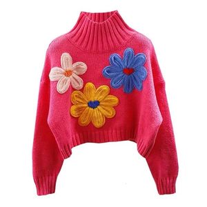 Heren Hoodies Sweatshirts Heren Hoodies Sweatshirts 4xl Vintage 3D-bloem Gebreide truien Elegant en geavanceerd Los Winter Dames Grote maten Dameskleding