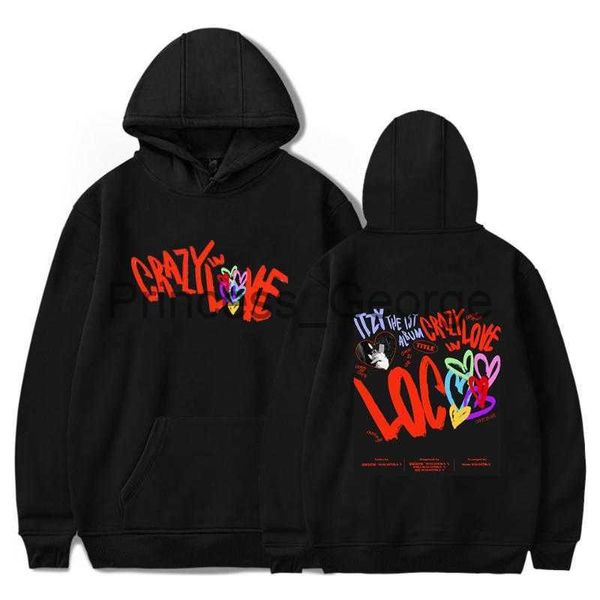 Sweats à capuche pour hommes Sweats à capuche pour hommes Sweats Bali Vêtements ITZY Sweat à capuche Crazy In Love 2021 Automne Hiver Arrivée Kpop Femmes Hommes Pull x0713