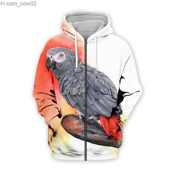 Sweats à capuche pour hommes Sweat-shirts pour hommes Chaussettes pour hommes Tessffel Animal Parrot Art Coloré Unisexe Survêtement Casual New Fashion Sweat-shirt imprimé 3D pour hommes / Sweat à capuche / Veste s-8 Z230719