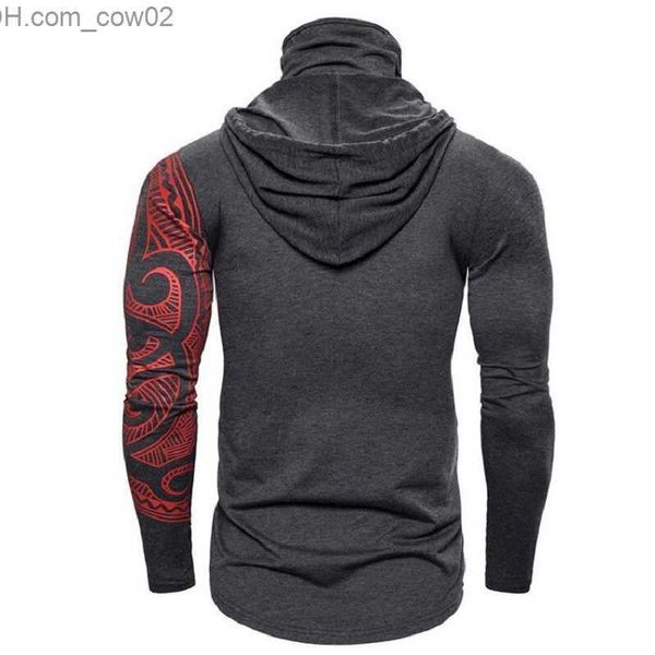 Sudaderas con capucha de los hombres Sudaderas con capucha de los hombres traje de ninja de fitness de los hombres Sudadera con capucha de manga larga mascarilla deportiva ropa de bicicleta Sudadera con capucha ropa harajuku Z230726