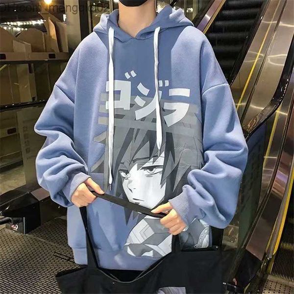 Sudaderas con capucha masculina sudaderas para hombres/sudaderas con capucha para mujeres de gran tamaño 4xl ropa de anime asesino kaii estampado fugang giyuu unisex sudadera hip hop propel de calle Z230818