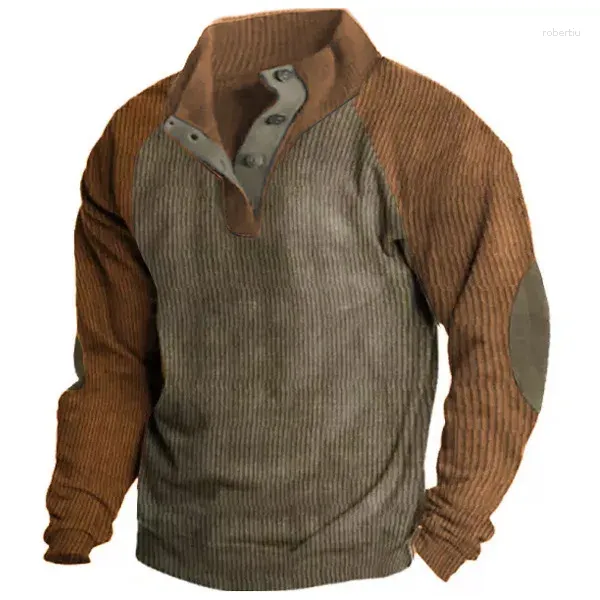 Sudaderas con capucha para hombres Sudaderas Hombres Sólido Top Empalme Cuello alto Chaquetas casuales Tops Ropa exterior Ajuste suelto Manga completa Regular Otoño Invierno 2023