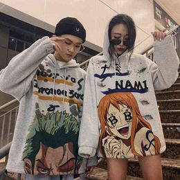 Mannen Hoodies Sweatshirts Mannen Vrouwen Hoodies Anime Kleding Capuchon Japanse Hoddies Lange Mouw Tops Koreaanse Hodies Zoro Nami Dropship